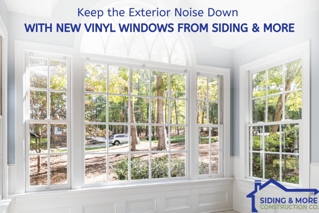 New vinyl windows from Siding & More installed to reduce exterior noise and enhance home comfort.