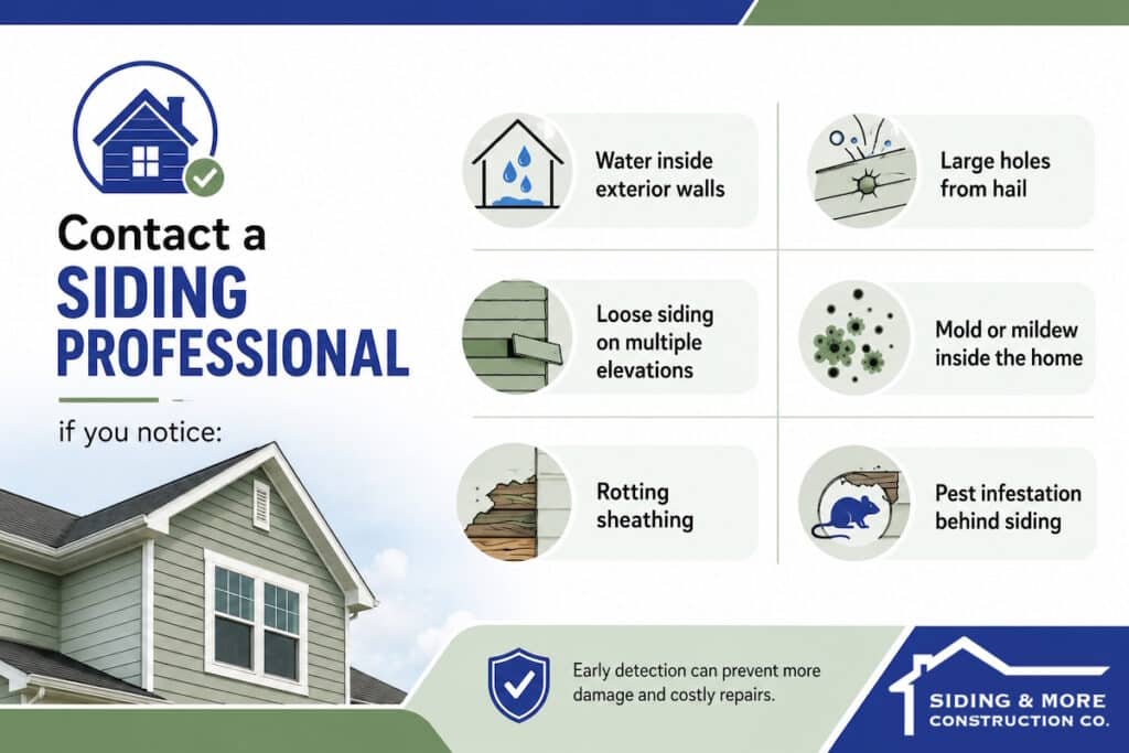 diy siding repair infographic contact siding professional for issues