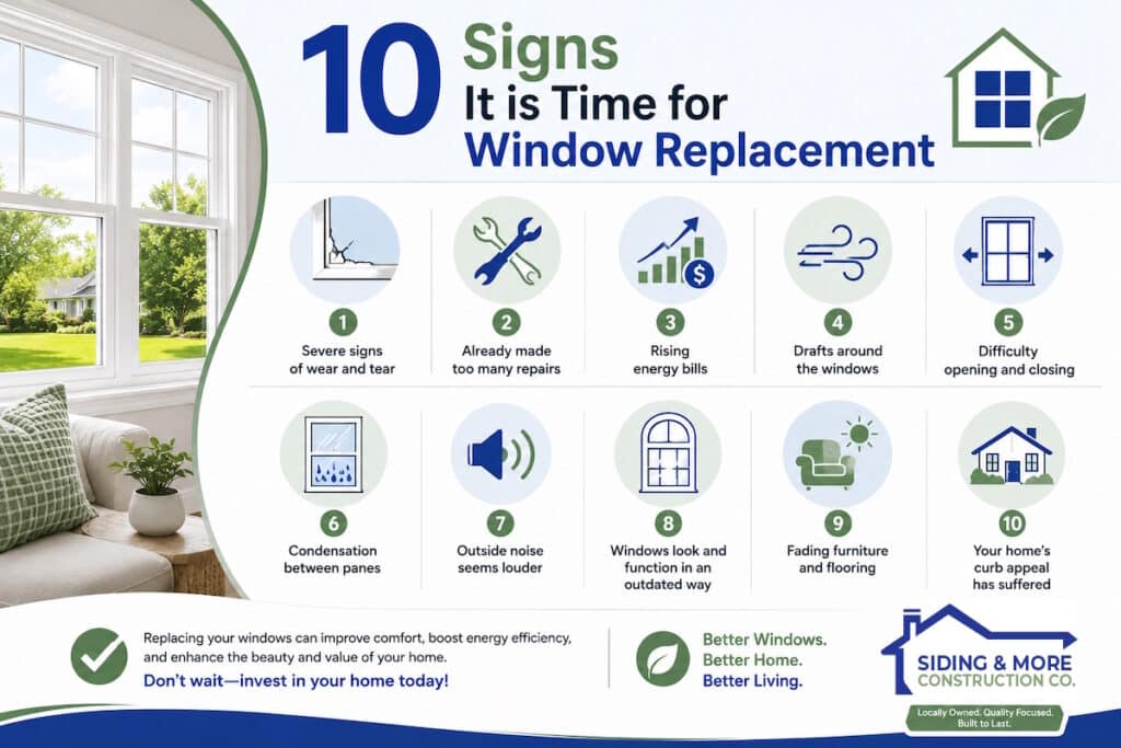 windows replacement infographic signs time for window replacement